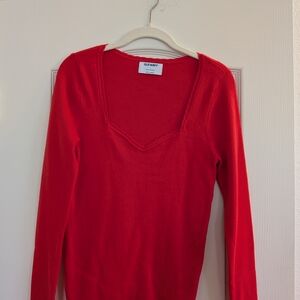 NWOT - Old Navy Women's Coral Red Long Sleeve Top